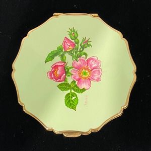 Stratton "Convertible" Compact with Light Green Enameled Top